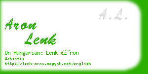 aron lenk business card